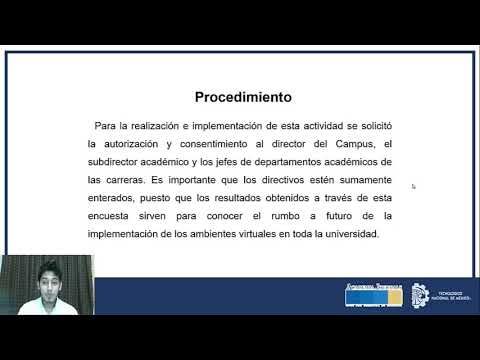 H402 - ANÁLISIS DE ACEPTACIÓN DE LOS ALUMNOS DEL ITT AL IMPLEMENTARLES AMBIENTES VIRTUALES DE APR…