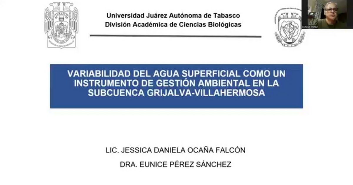 MOR176 - Variabilidad del Agua Superficial como Instrumento de Gestión Ambiental en la Subcuenca G…