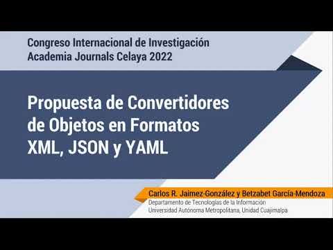 CEL205 - Propuesta de Convertidores de Objetos en Formatos XML, JSON y YAML