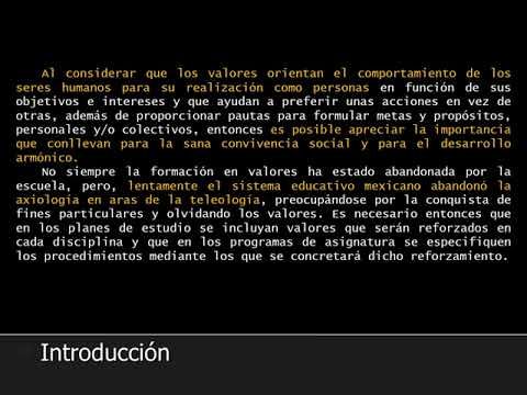 CEL322 - Formación de Valores en el Sistema Educativo Mexicano