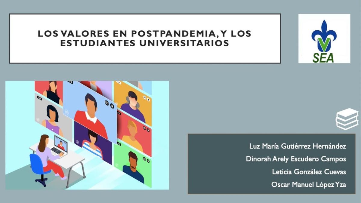 HLG098 - Los Valores en Postpandemia y los Estudiantes Universitarios (Investigación en Curso)