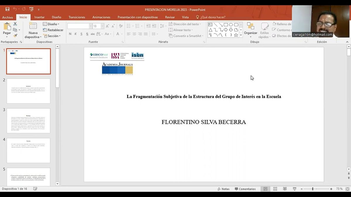 MLA079 - La Fragmentación Subjetiva de la Estructura del Grupo de Interés en la Escuela