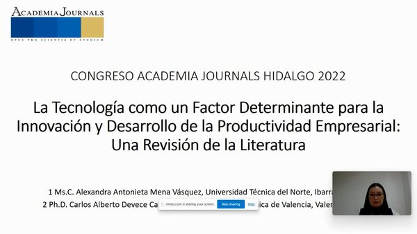 HHH321 - La Tecnología como un Factor Determinante para la Innovación y Desarrollo de la Product…