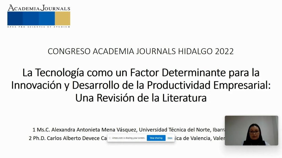 HHH321 - La Tecnología como un Factor Determinante para la Innovación y Desarrollo de la Product…