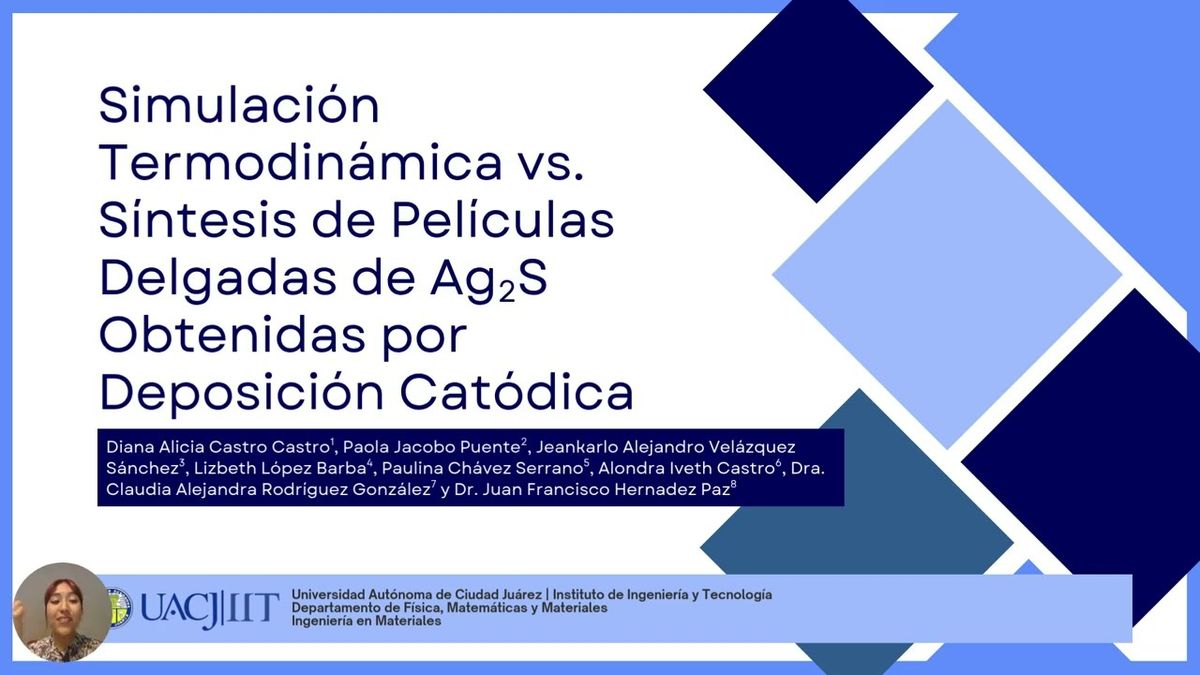 CHE238- Simulación Termodinámica vs. Síntesis de Películas Delgadas de Ag2S Obtenidas por Depos…