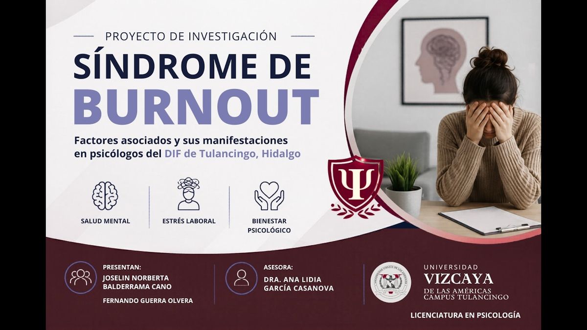 CHE092- Factores Asociados al Síndrome de Burnout y sus Manifestaciones en Psicólogos del DIF de …