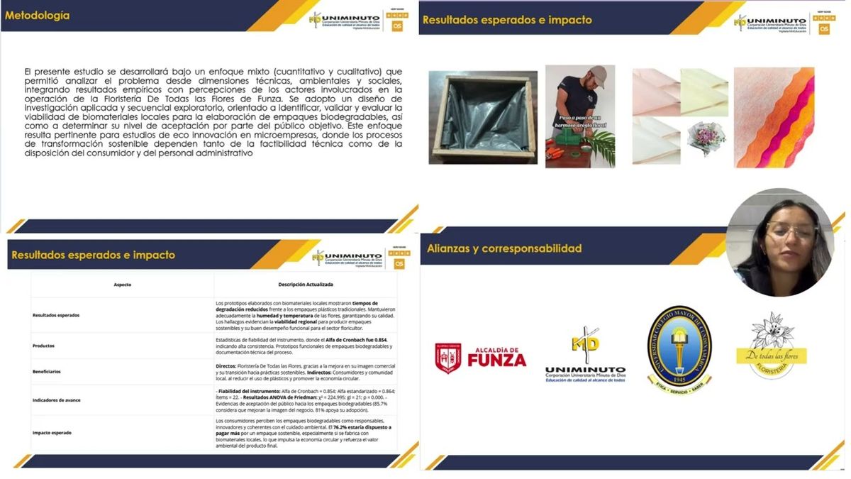 INT116- Empaques biodegradables con biomateriales locales en la Floristería “De Todas las Flores…