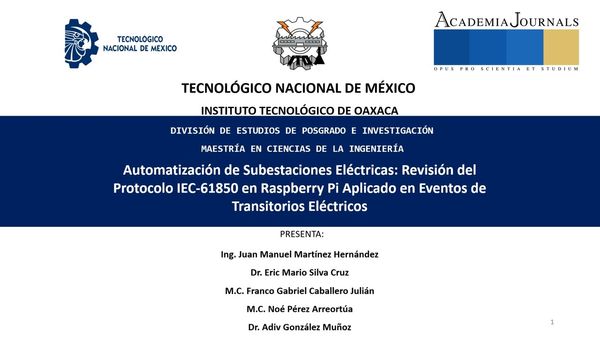 HDG289 - Automatización de Subestaciones Eléctricas: Revisión del Protocolo IEC-61850 en Raspber…