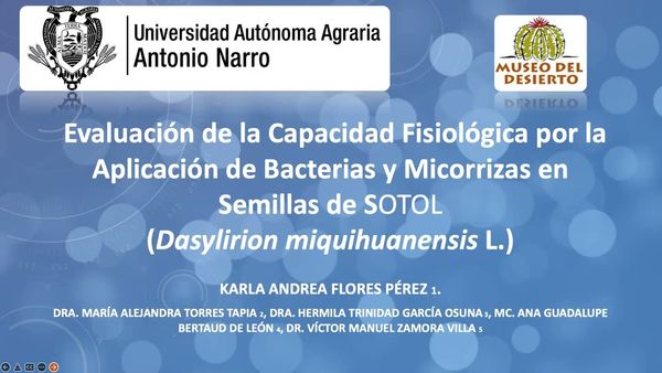 MOR336 - Evaluación de la Capacidad Fisiológica por la Aplicación de Bacterias y Micorrizas en S…