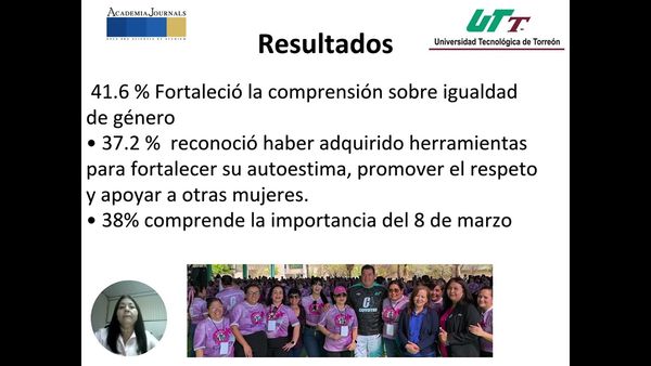CIP110- La Semana de la Mujer Universitaria y promoción de la Igualdad de Género en la Universida…