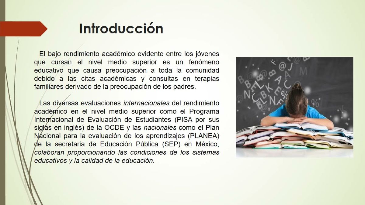 TAB018 - Evaluación de los Factores que Causan bajo Rendimiento Escolar en los Alumnos de Bachille…