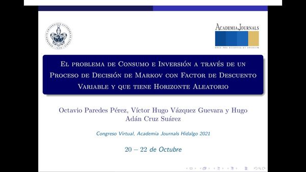 HID481 - El problema de Consumo e Inversión a través de un Proceso de Decisión de Markov que tie…