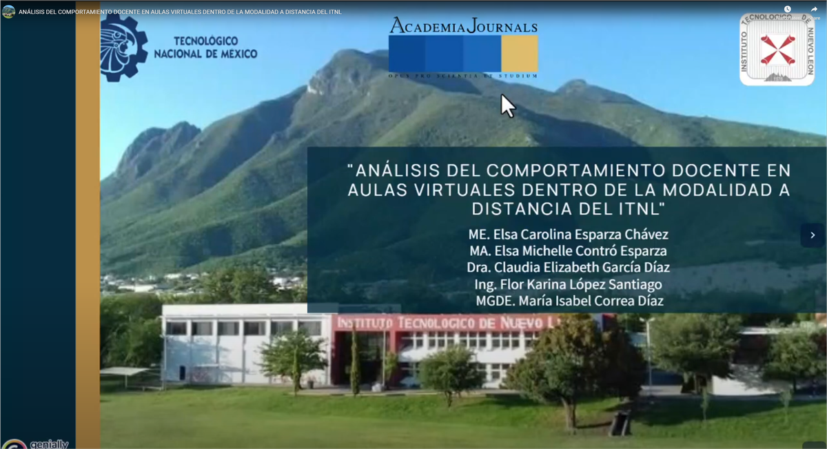 MTY096 - Análisis del Comportamiento Docente en Aulas Virtuales dentro de la Modalidad a Distanci…