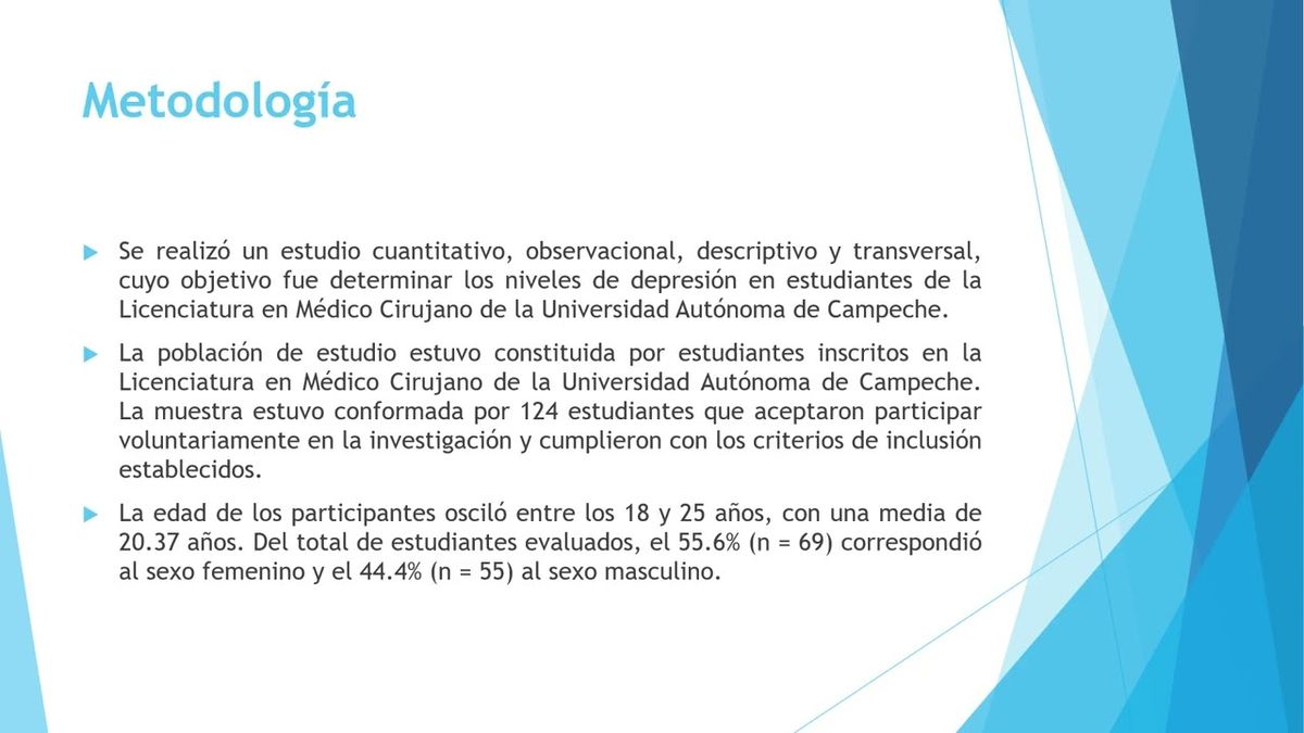 CIP097- Niveles de Depresión en Estudiantes de Nivel Superior # Chiapas 2026