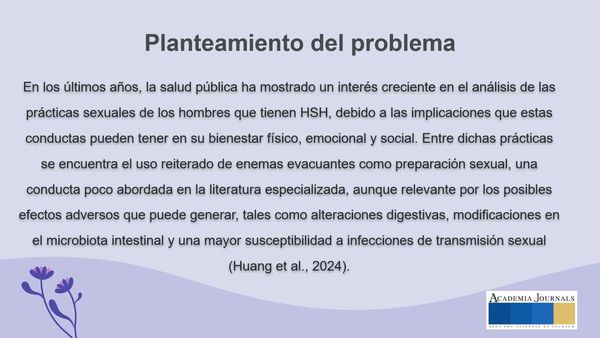ABR021- IMPACTO EN LA SALUD SEXUAL POR EL USO FRECUENTE DE DUCHAS RECTALES COMO PRÁCTICA DE HIGIEN…