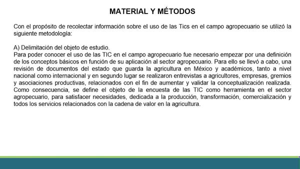 H423 - LAS TICS COMO HERRAMIENTA EN EL CAMPO MEXICANO AGROPECUARIO