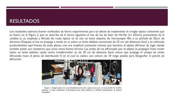 HDG131 - Patrones de difracción sometiendo objeto difractor a transferencia de calor
