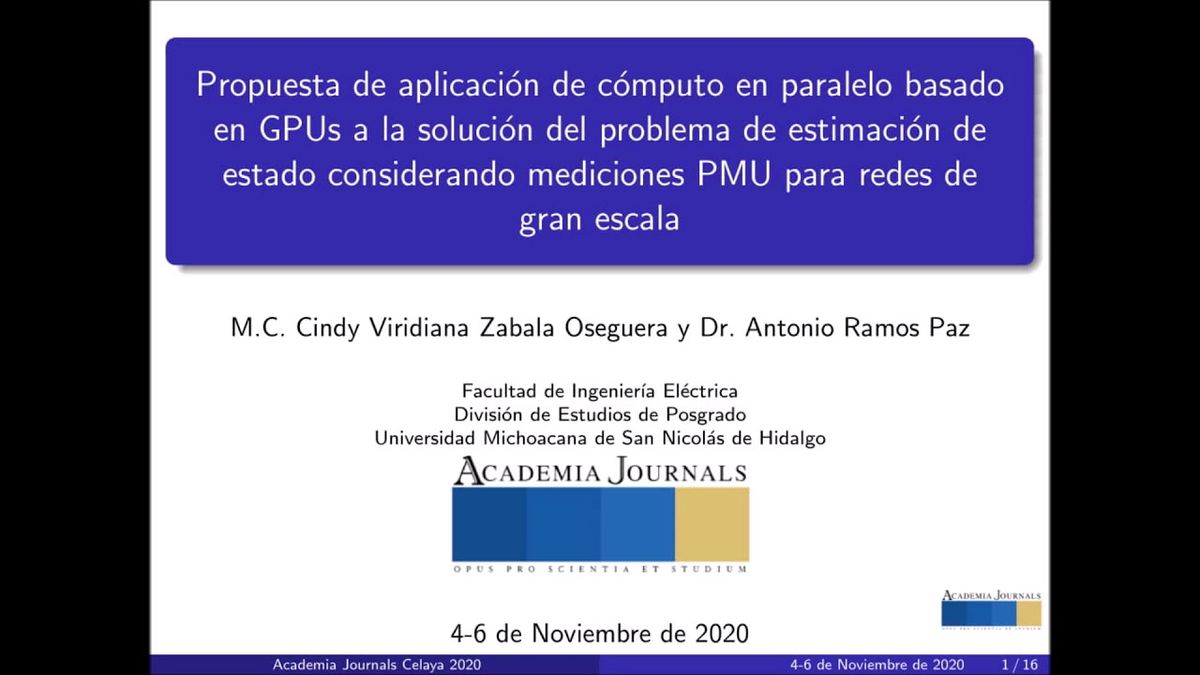 CCC-324 - PROPUESTA DE APLICACIÓN DE CÓMPUTO EN PARALELO BASADO EN GPUS A LA SOLUCIÓN DEL PROBLE…