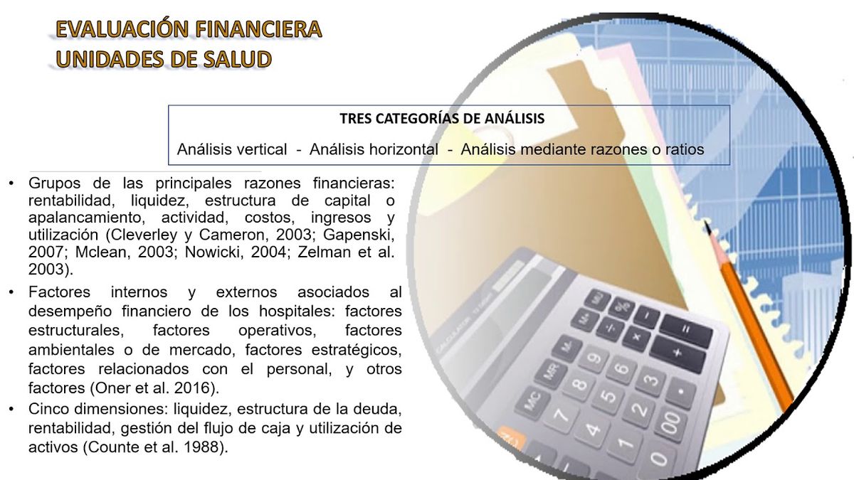 CCC-221 - ADMINISTRACIÓN EN UNIDADES DE SALUD: UNA PROPUESTA DE EVALUACIÓN FINANCIERA