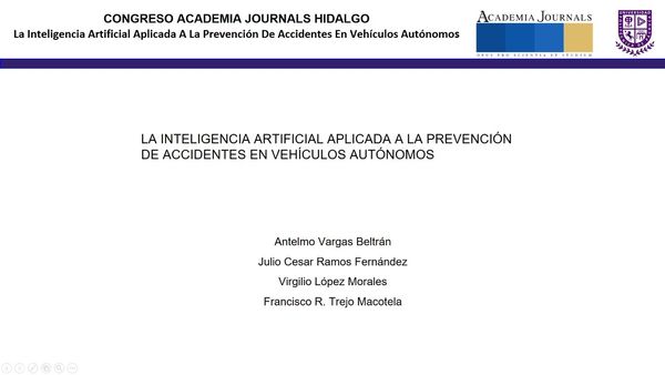 H031 - LA INTELIGENCIA ARTIFICIAL APLICADA A LA PREVENCIÓN DE ACCIDENTES EN VEHICULOS AUTÓNOMOS