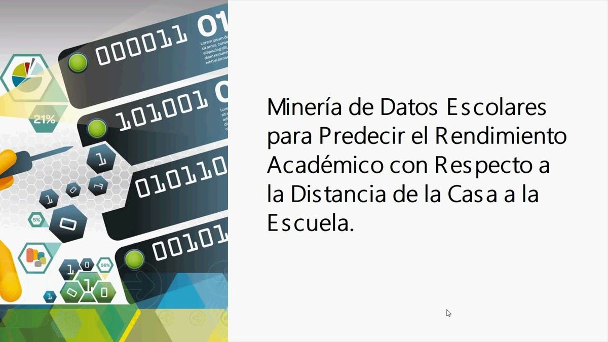 CDX113 - Minería de Datos Escolares para Predecir el Rendimiento Académico con Respecto a la Dis…