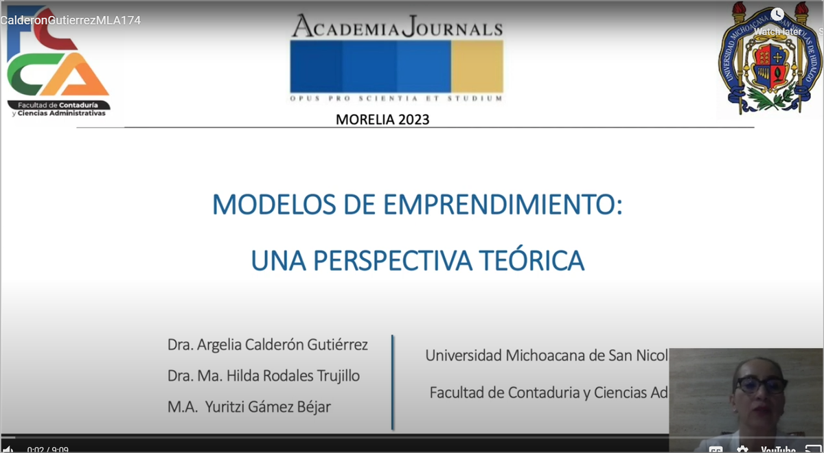 MLA174 - Modelos de Emprendimiento: Una Perspectiva Teórica