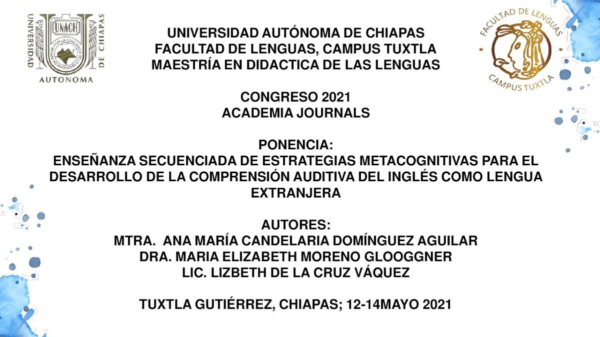 MOR239 - Enseñanza Secuenciada de Estrategias Metacognitivas para el Desarrollo de la Comprensión…