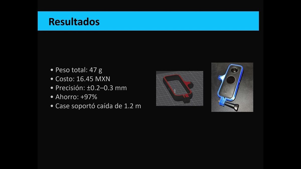 INT158- DISEÑO, OPTIMIZACIÓN Y FABRICACIÓN DE ACCESORIOS PARA CÁMARA INSTA360 ONE X2 MEDIANTE I…