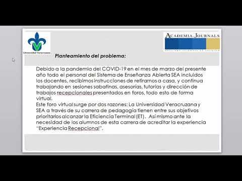 H437 - FORO DE TESISTAS DE LA EXPERIENCIA RECEPCIONAL DEL PROGRAMA DE PEDAGOGÍA DEL SISTEMA DE ENS…