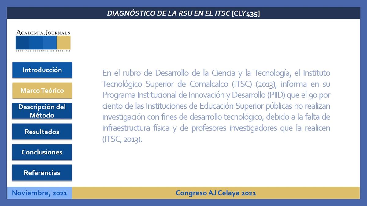 CLY435 - Diagnóstico de la RSU en el ITSC