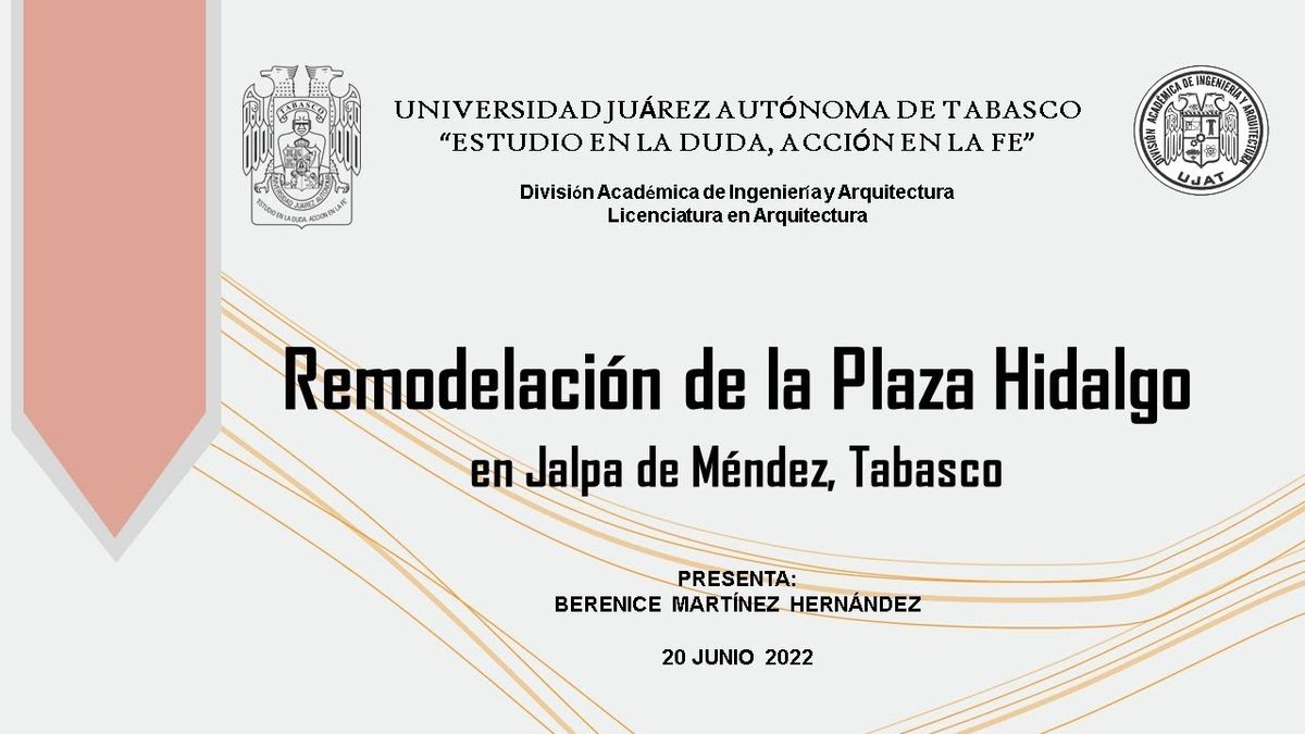 CHP063 - Remodelación de la Plaza Hidalgo en Jalpa de Méndez, Tabasco