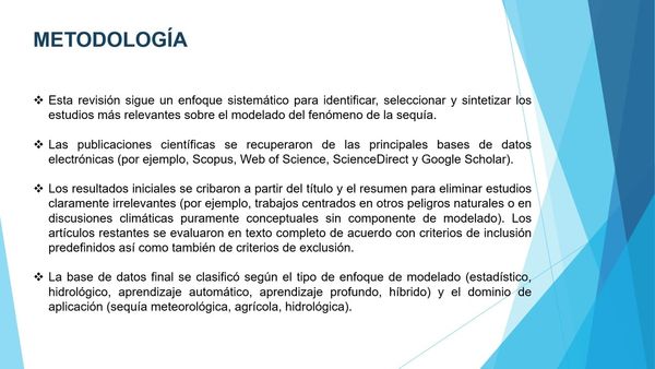 NUE040- Diferentes Enfoques para el Modelado del Fenómeno de la Sequía en las Últimas Cuatro Dé…