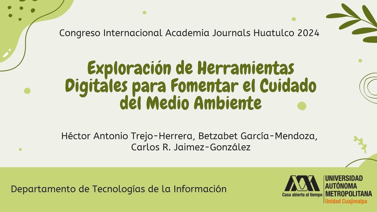 HUA007 - Exploración de Herramientas Digitales para Fomentar el Cuidado del Medio Ambiente