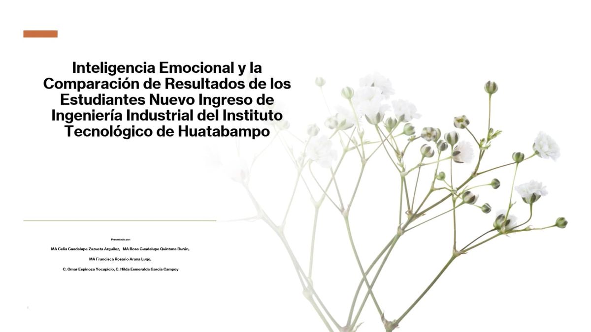 CDX354 - Inteligencia Emocional y la Comparación de Resultados de los Estudiantes Nuevo Ingreso d…