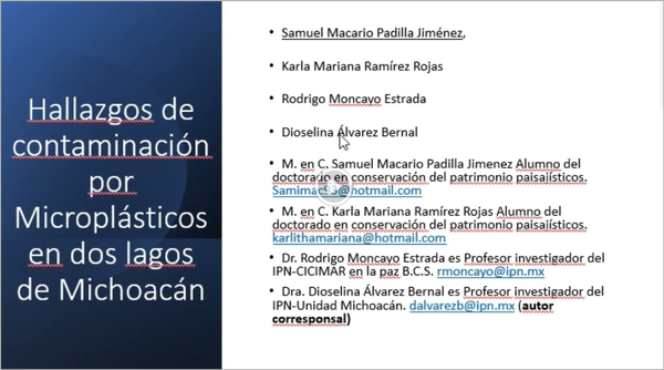 MLA125 - Hallazgos de Contaminación por Microplásticos en Dos Lagos de Michoacán