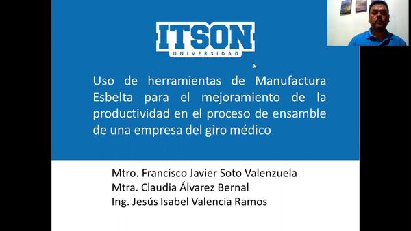 H353 - USO DE HERRAMIENTAS DE MANUFACTURA ESBELTA PARA EL MEJORAMIENTO DE LA PRODUCTIVIDAD EN EL P