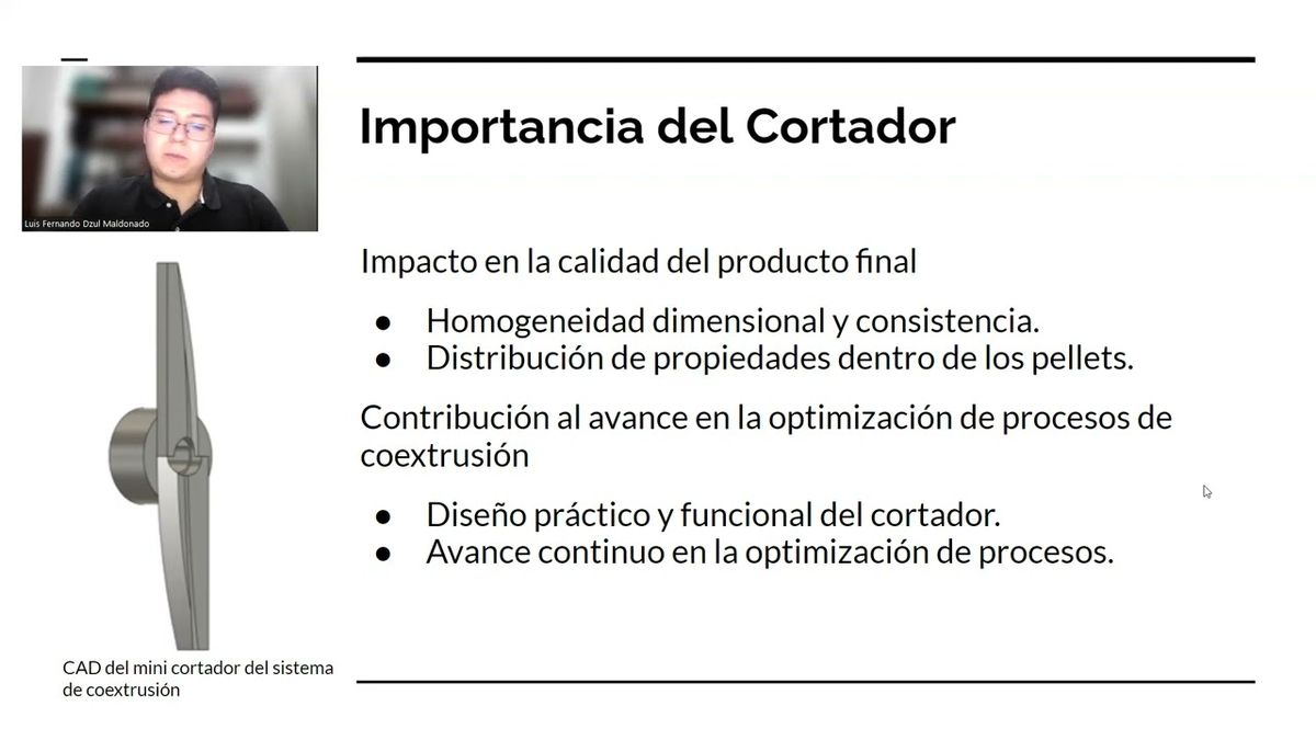 CDX185 - Diseño CAD y Construcción de un Mini Cortador de Pellets para un Mini Sistema de Coextr…