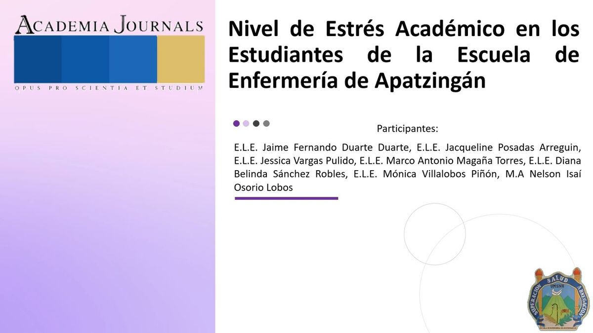 MLA033 - Nivel de Estrés Académico en los Estudiantes de Enfermería