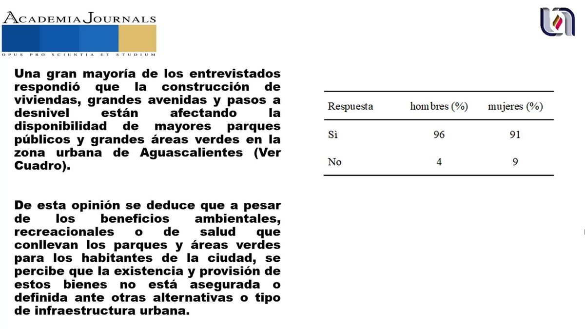 OXA105 - Valoración Social y Económica de Parques y Jardines Públicos en la Ciudad de Aguascali…