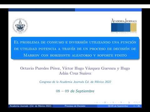 MEX070 - El Problema de Consumo e Inversión Utilizando una Función de Utilidad Potencia a travé…