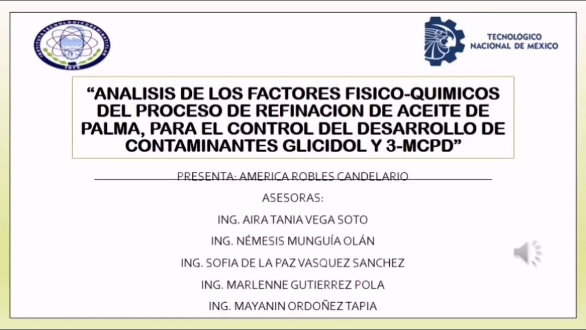 CLY101 - Análisis de los Factores Físicoquímicos del Proceso de Refinación de Aceite de Palma, …