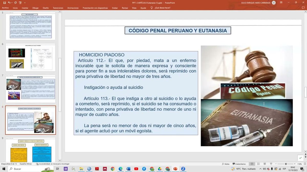 HLG183 - Eutanasia: Una Mirada desde el Derecho Fundamental a la Vida y a la Muerte Digna