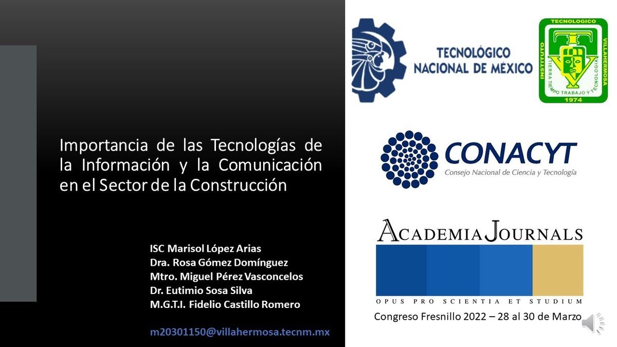 FRS083 - Importancia de las Tecnologías de la Información y la Comunicación en el Sector de la C…