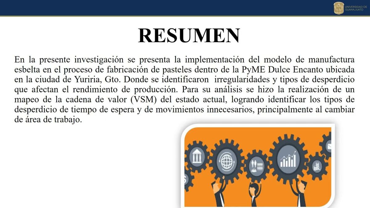 CHM216 - Implementación de la Manufactura Esbelta en la Fabricación de Pasteles