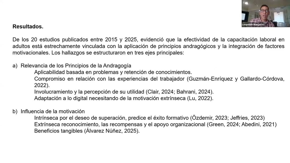 MED274 - Andragogía y Motivación Laboral como Claves para Programas de Capacitación Efectivos en…