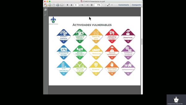 CTM074 - Actividades Vulnerables y Mecanismos Legales para su Prevención e Identificación