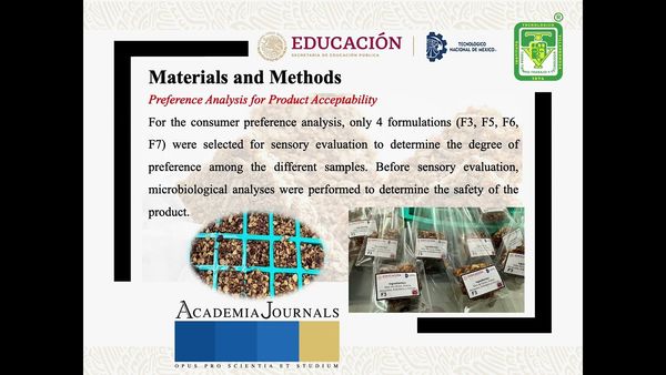 CHM163 - Formulation, Sensory Acceptability, and Microbiological Quality of a Functional Energy Bar…