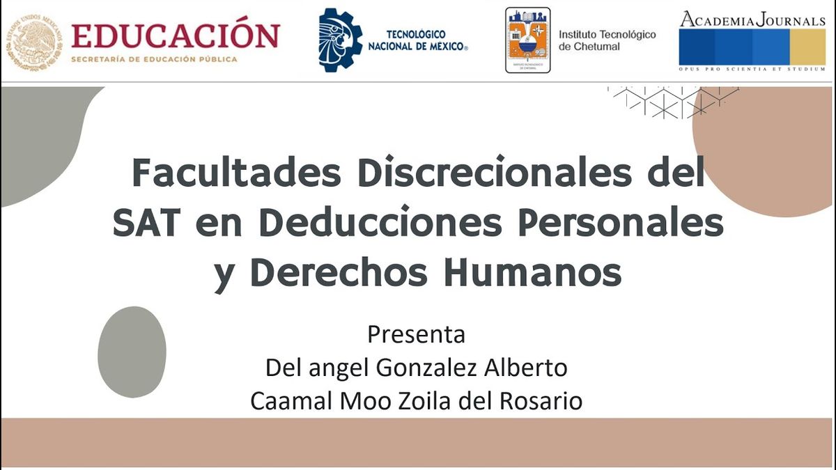 CHE114 - Facultades Discrecionales del SAT en Deducciones Personales y Derechos Humanos