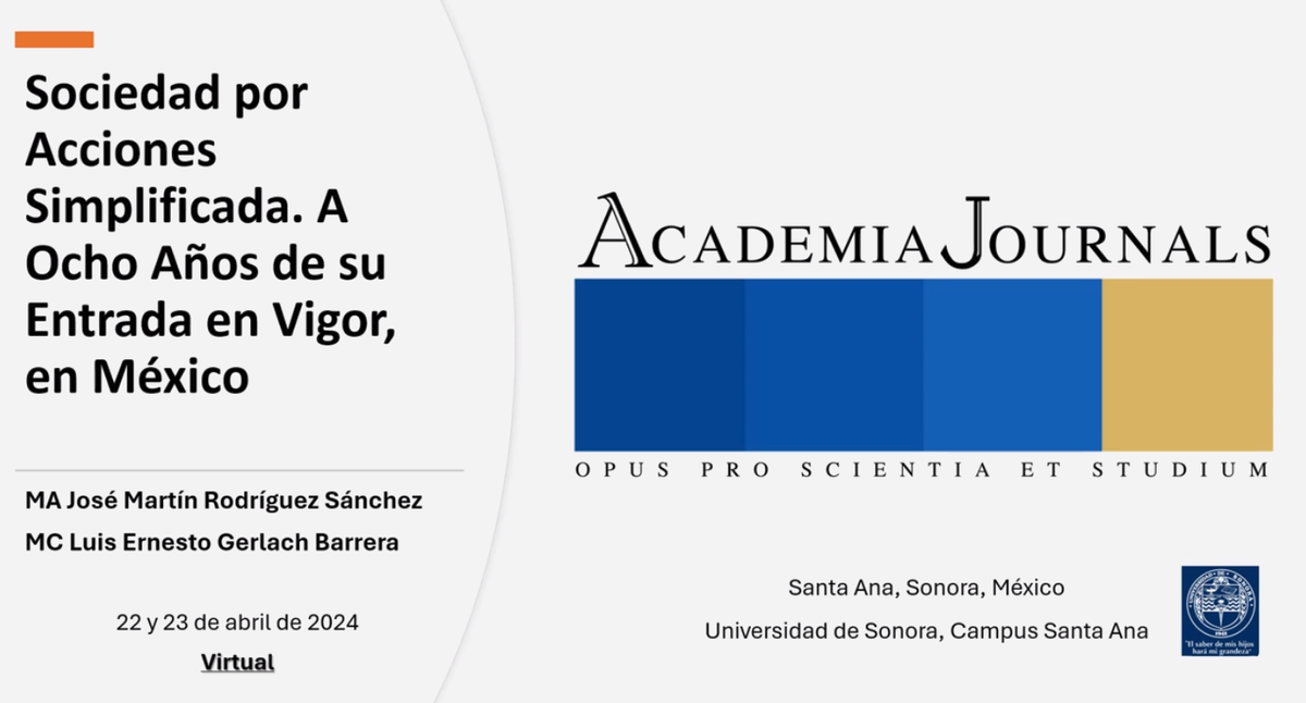 FRS092 - Sociedad por Acciones simplificada. A Ocho Años de su Entrada en Vigor, en México