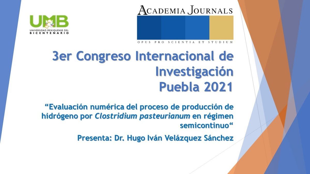 PUE050 - Evaluación Numérica del Proceso de Producción de Hidrógeno por Clostridium Pasteurianu…